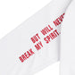 Unbreakable Spirit in Crisp White